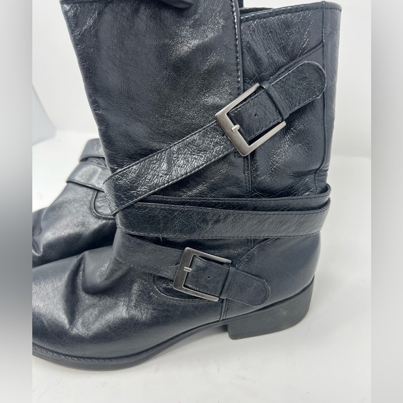 Steve Madden Ellle leather boots in black size 8.5 - Picture 6 of 14